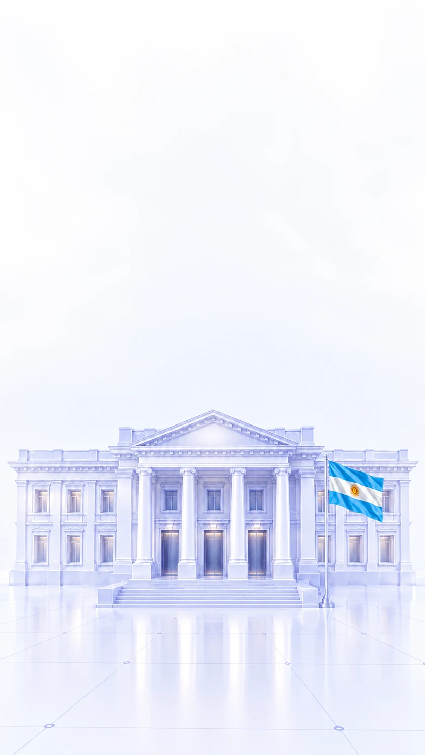 Edificio institucional argentino con la bandera: el compliance argentino resuelto en VeBOX